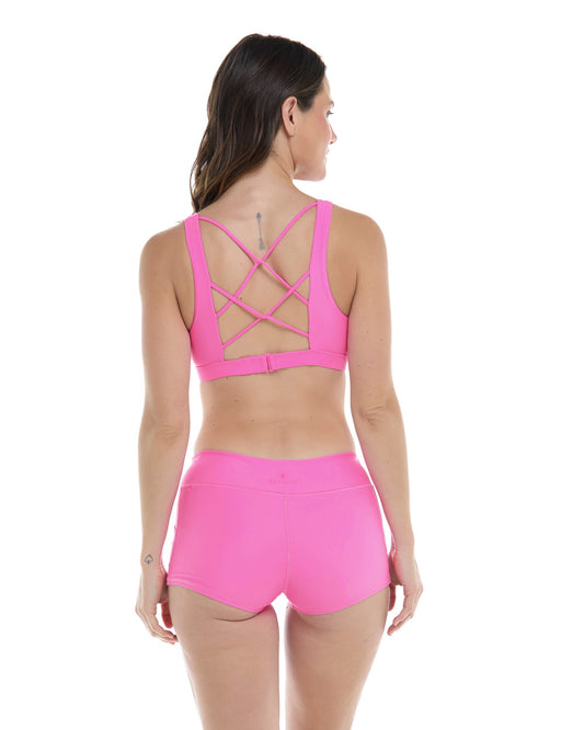 Smoothies Star Cross-Over Sports Bra D Cup - Sugar Plum