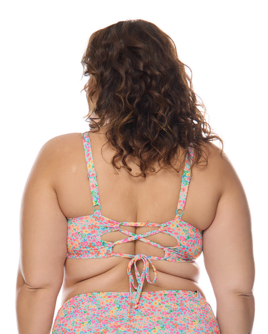 Estella Amore Plus Size Scoop Bikini Top - Sea Mist