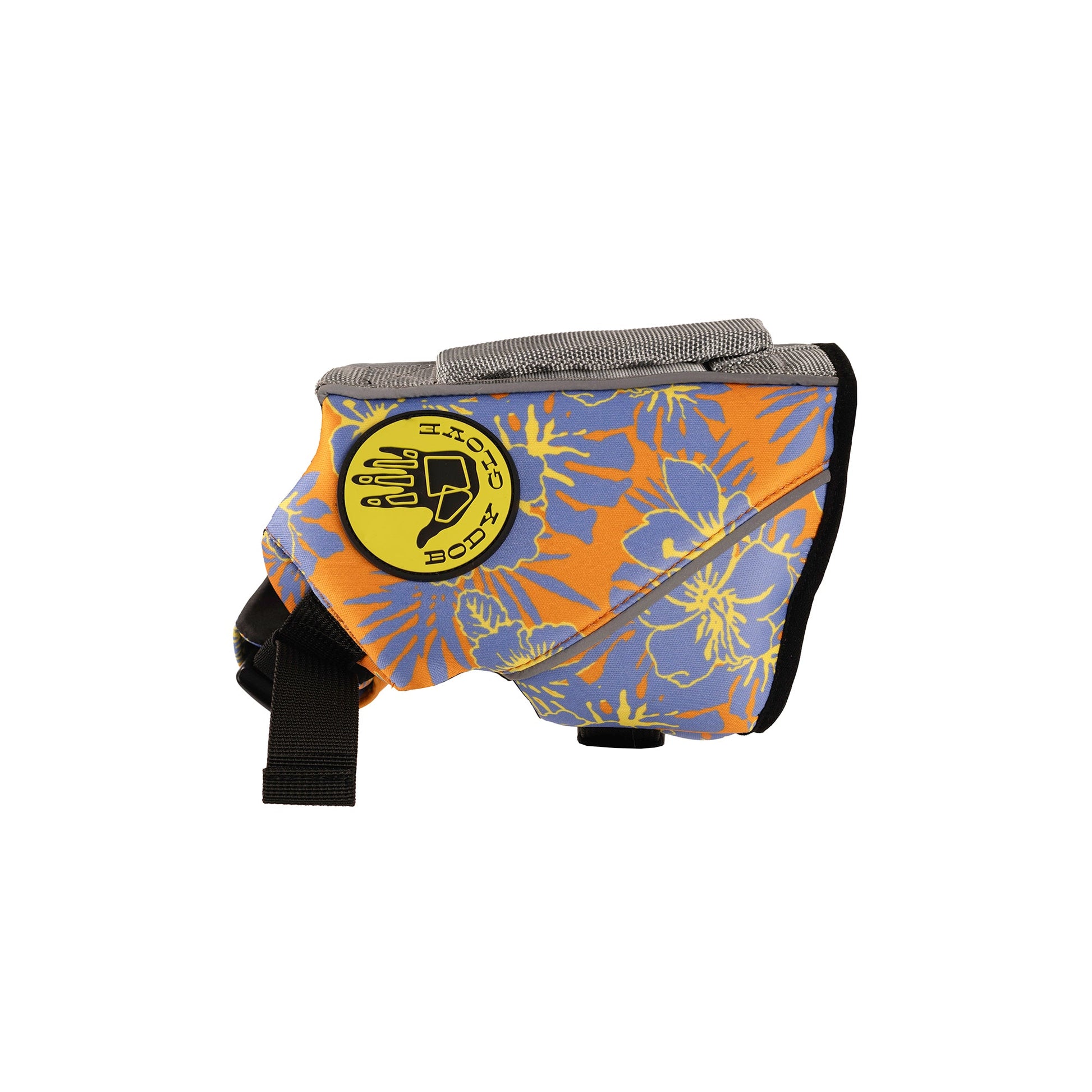 Floral Neoprene Pet Life Jacket - Floral Orange