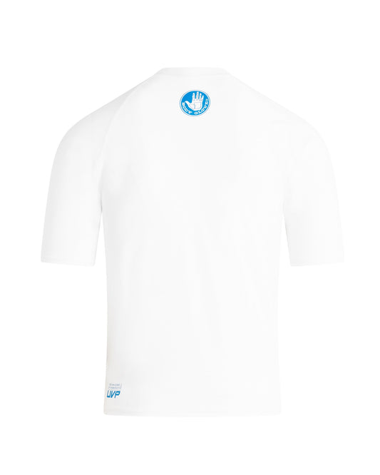 Men's Basic Short-Arm Lycra Rash Guard - White