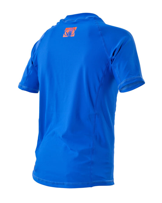 Basic Junior Short-Sleeve Lycra Rash Guard - Royal