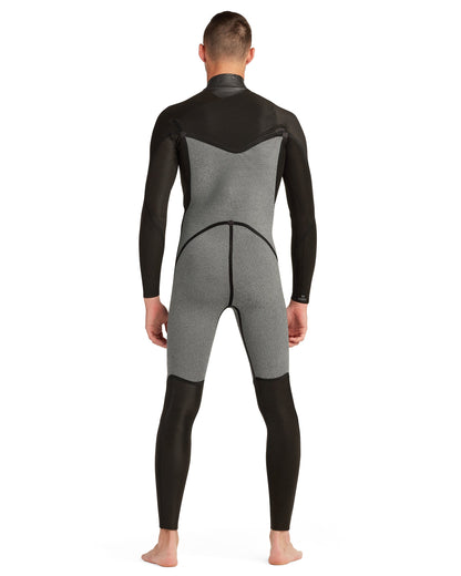 Phoenix 3/2mm Men's Chest-Zip Fullsuit - Black/Charcoal