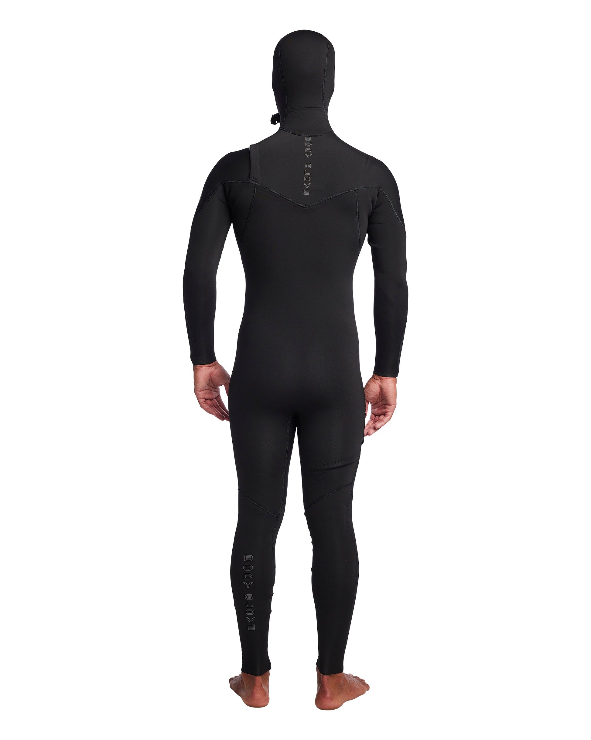 Men's Gold Cell Hooded Chest Zip 5/4/3mm Fullsuit - Black