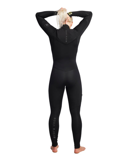 Women's Gold Cell 3/2mm Chest Zip Fullsuit - Black