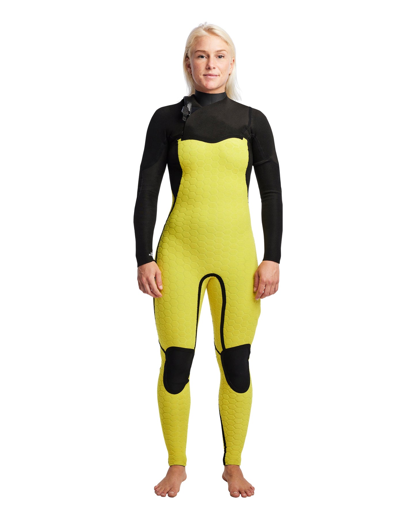 Women's Gold Cell 3/2mm Chest Zip Fullsuit - Black