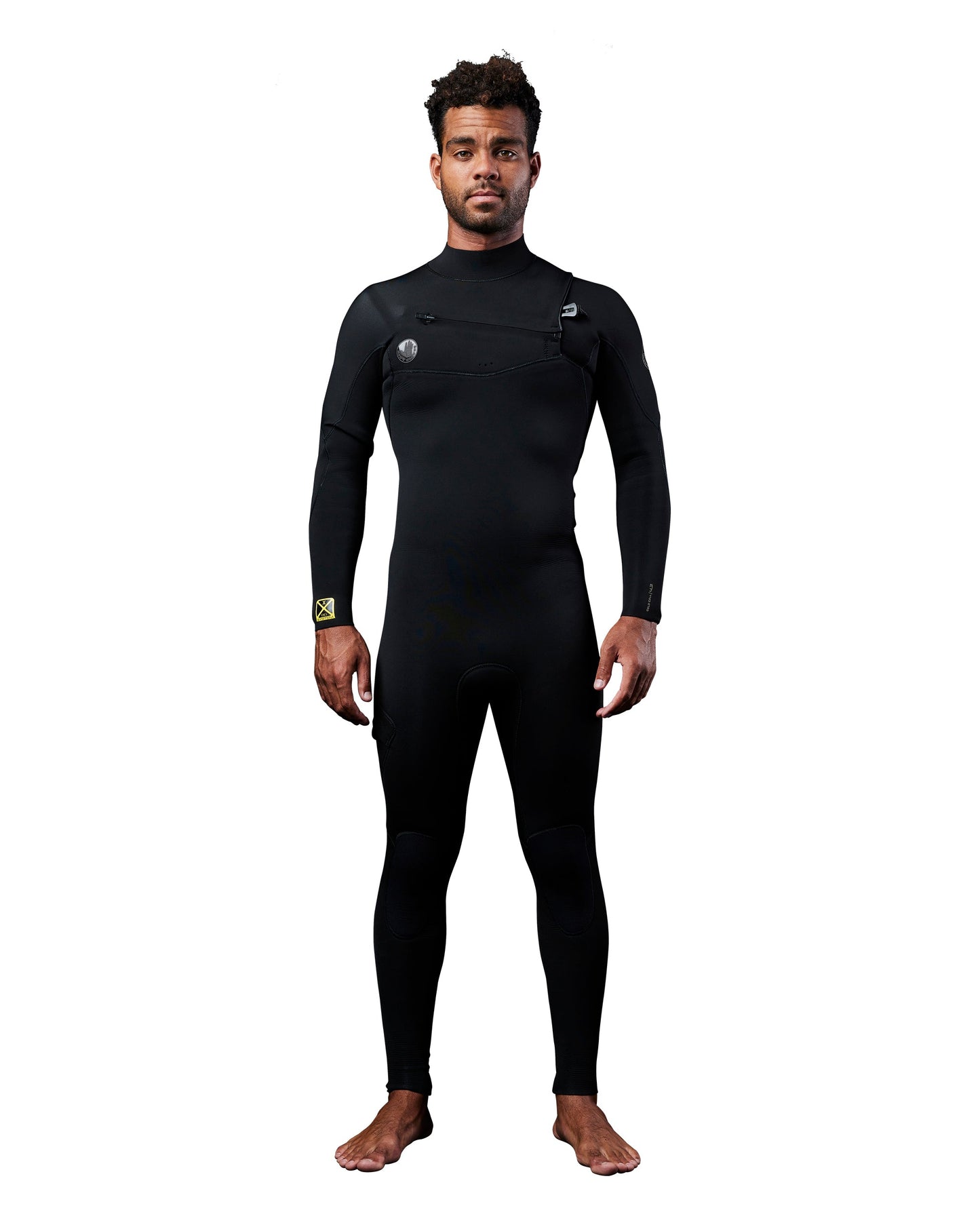 Men's Gold Cell 3/2mm Slant Zip Fullsuit - Black