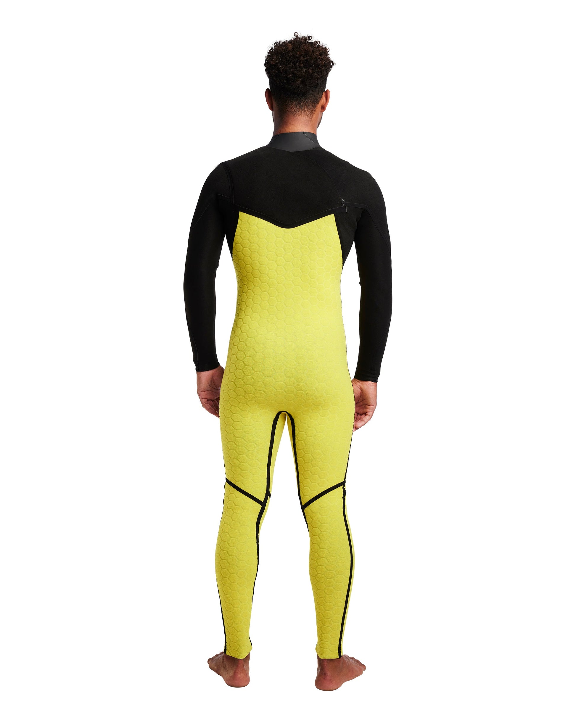 Men's Gold Cell 4/3mm Slant Zip Fullsuit - Black