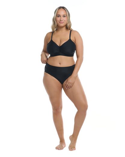Smoothies Drew Plus Size Bikini Top -  Black