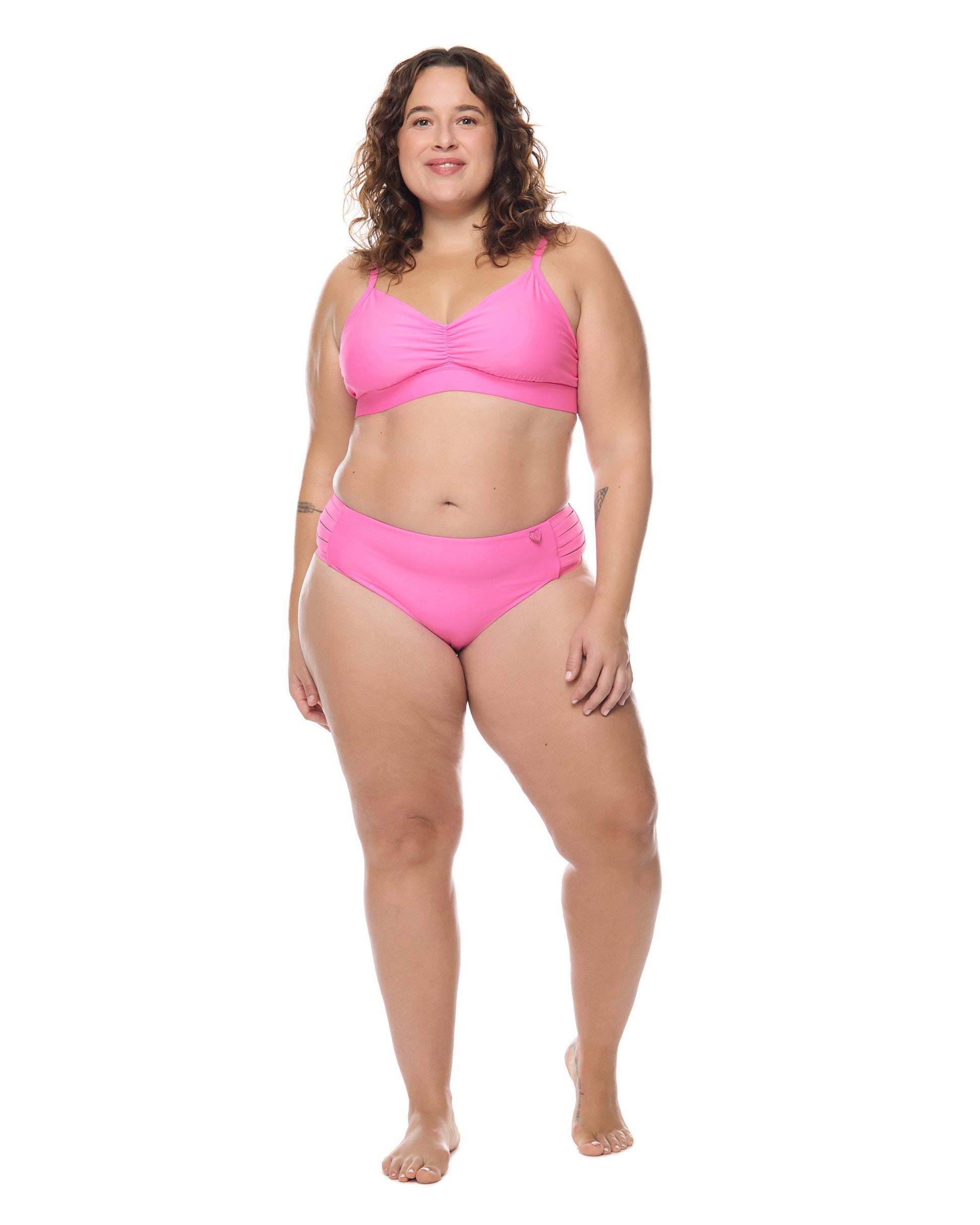 Smoothies Drew Plus Size Swim Top - Sugar Plum