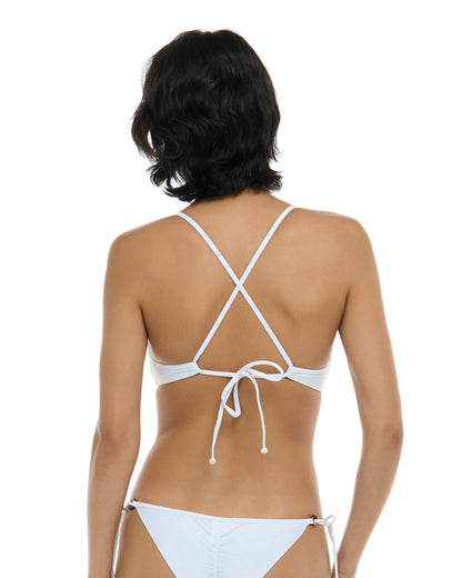 Smoothies Kerry Fixed Triangle Bikini Top - Snow