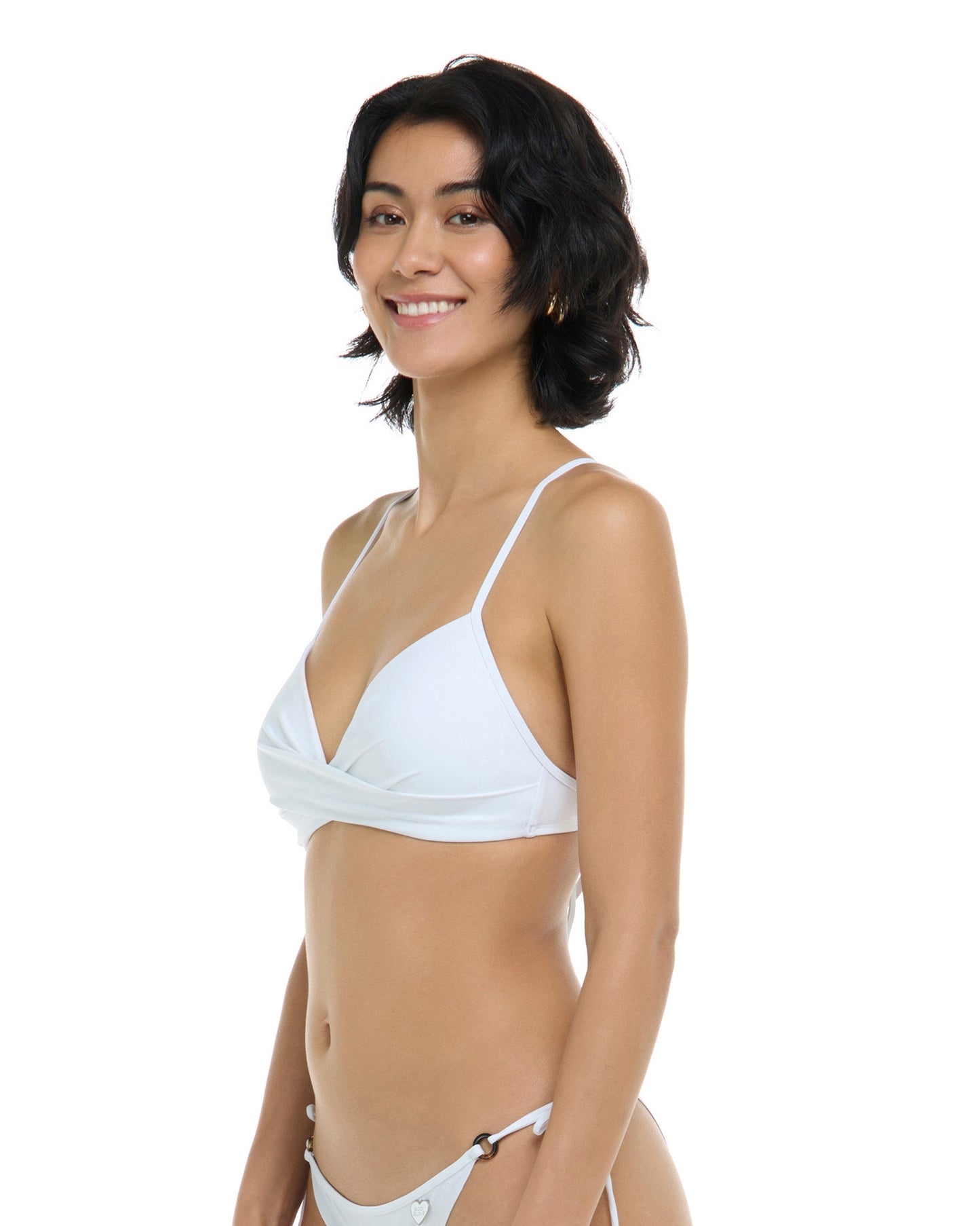 Smoothies Kerry Fixed Triangle Bikini Top - Snow