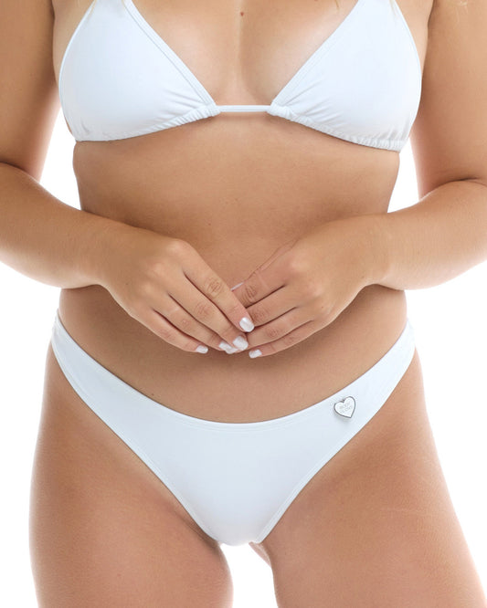 Smoothies Thong Swim Bottom - Snow