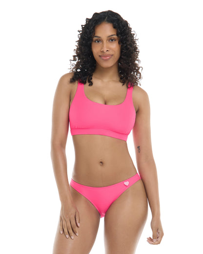 Smoothies Star Cross-Over Sports Bra D Cup - Bubble Gum