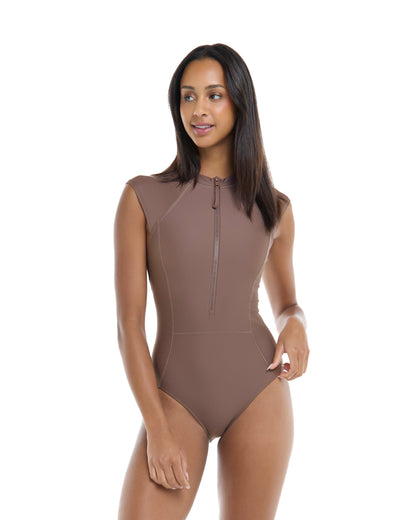 Smoothies Manny One-Piece Swimsuit - Latte