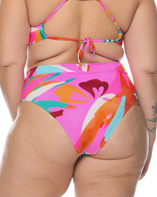 Hype Marlee Plus Size High-Waist Bikini Bottom - Multi / Hype
