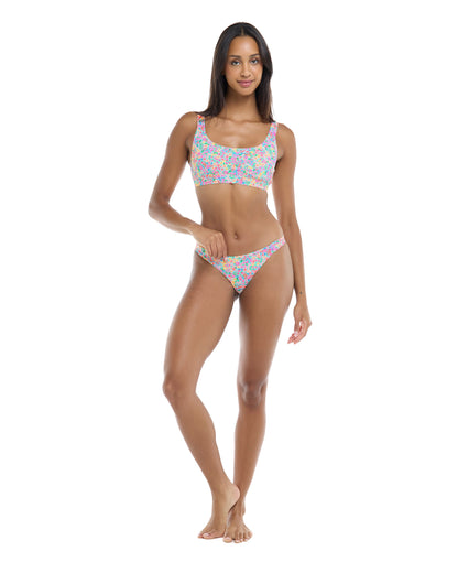 Estella Star Cross-Over Sports Bra - Sea Mist