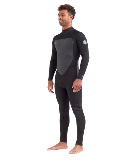 Phoenix 4/3mm Men's Back-Zip Fullsuit - Black