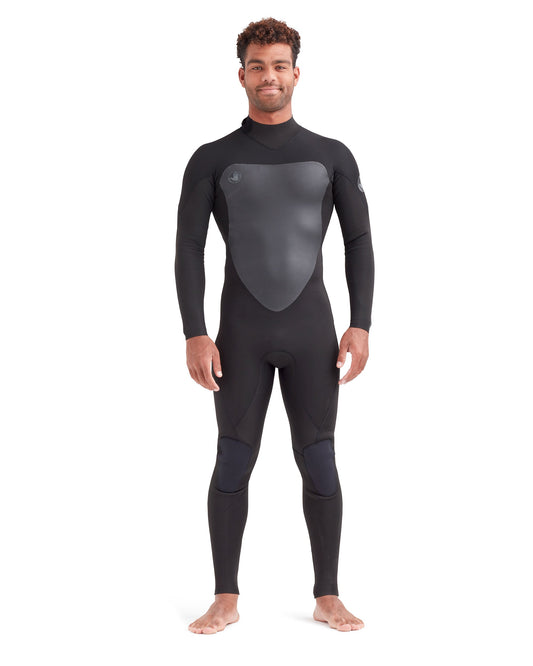 Phoenix 4/3mm Men's Back-Zip Fullsuit - Black