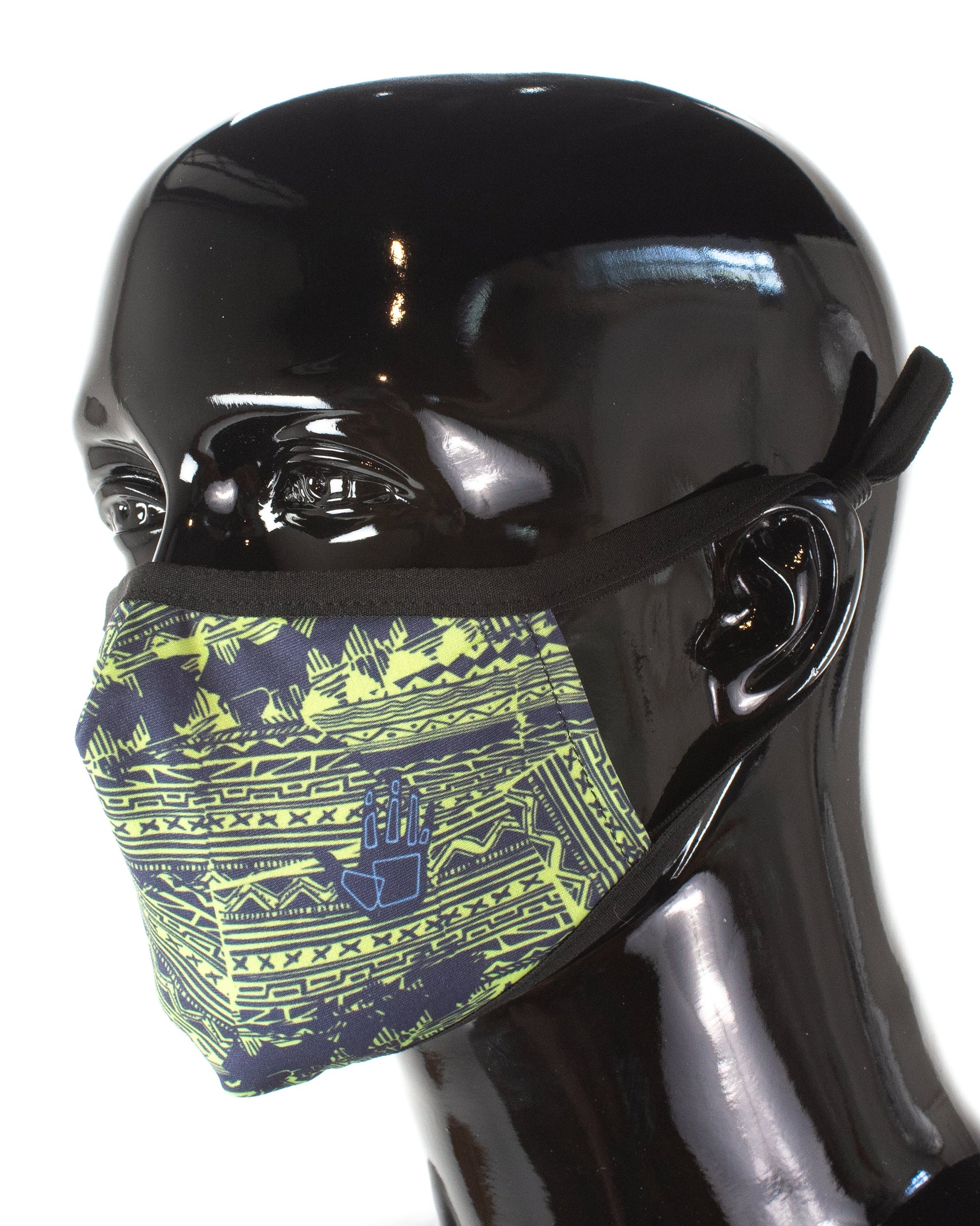 Men's 3-Piece Face Mask Set - Abstract, Solid with Logo, Tie Dye